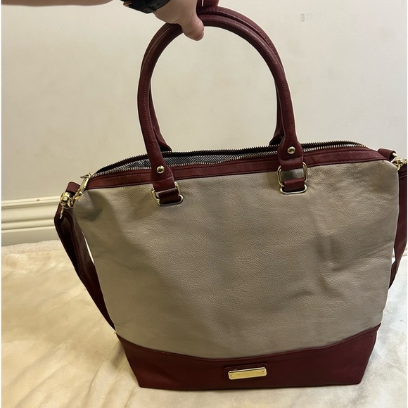 Steve Madden | Tote Style Purse | Maroon, Taupe - two tone | NWOT - Picture 3 of 11